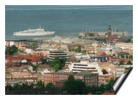 Blick �ber die Innenstadt und die Elbe